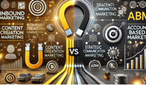 Une image qui met en confrontation entre l'Inbound marketing et la stratégie ABM. Quoi choisir ? 